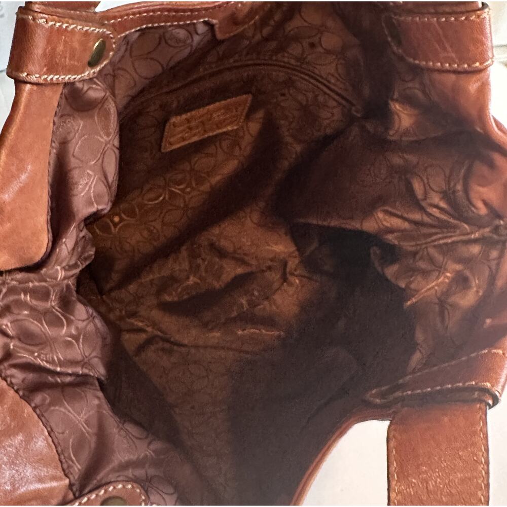 Fossil Patchwork Leather Large Hobo Bag Womens Br… - image 6